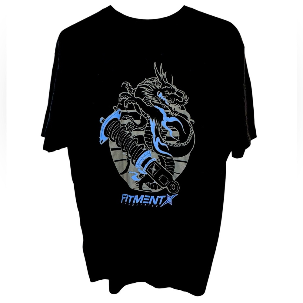 Fitment Industries Racing Shocks Dragon High End Black Men’s XL T-Shirt MINTY